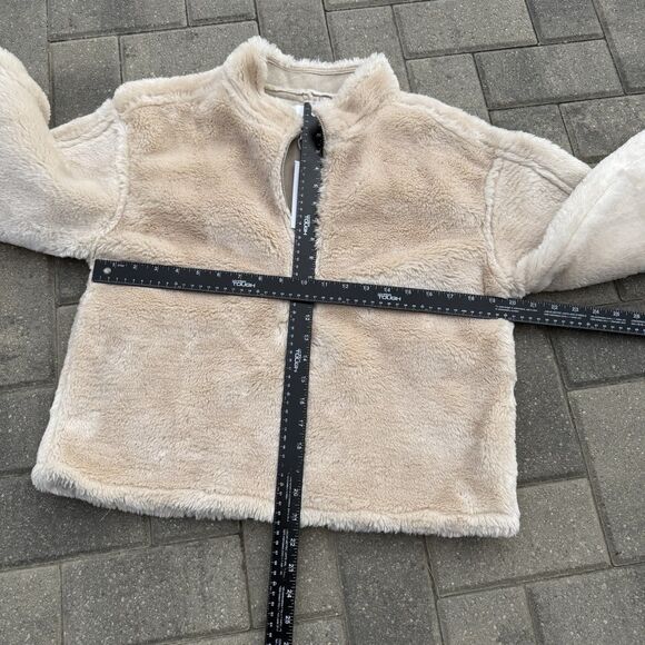 Jason Wu Zip NWT $138 LARGE! Oversize Pullover Jacket Faux Fur Leather Fall Warm - Picture 11 of 13